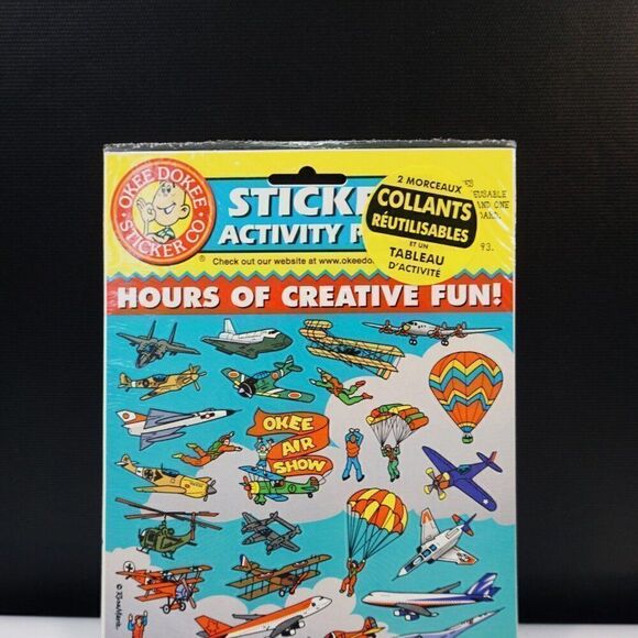 Okee Airshow Okee Dokee Stickers Party Favors Activity Boards Reusable - Picture 3 of 4